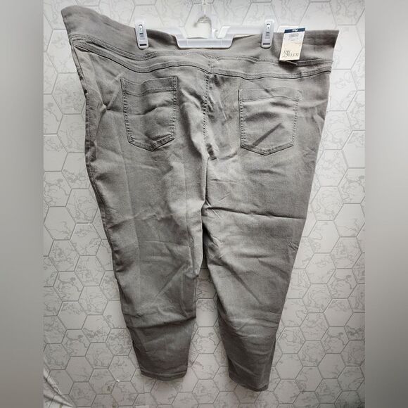 Terra & Sky Women's Plus Size Tummy Control Jeggings Gray - Picture 8 of 13